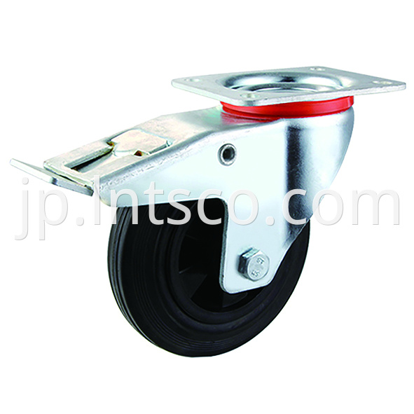 Brake Industrial Plastic Core Rubber Casters